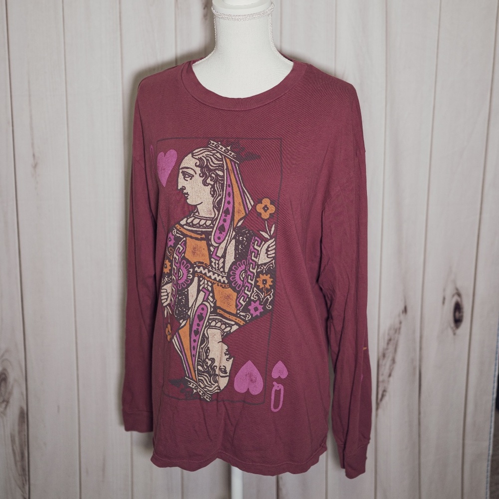 Free People Queen Of Hearts Long Sleeve - Huckleberry - M